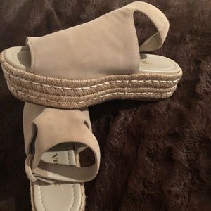 PRADA SUEDE PLATFORM ESPADRILLES! LIKE NEW!